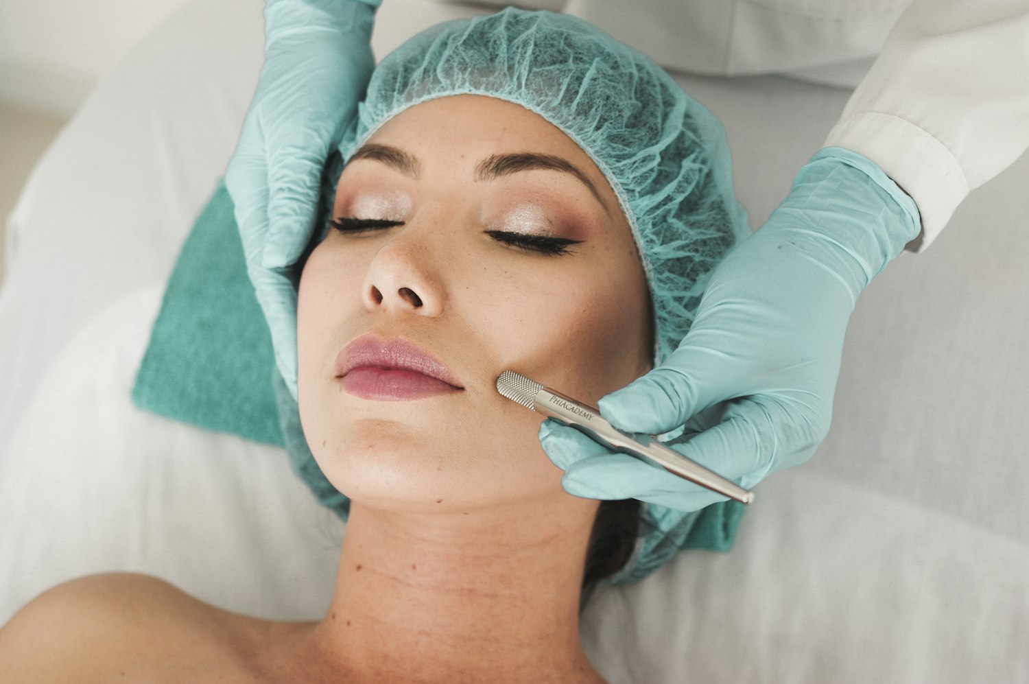 Woman receiving a skincare treatment